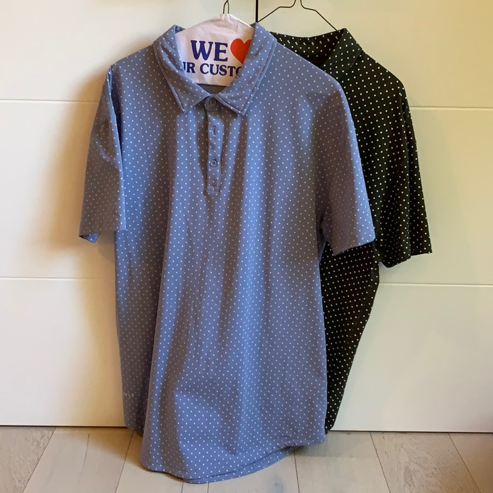 TWO dot men’s polo shirts